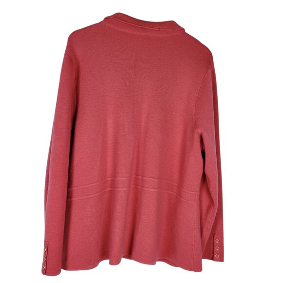 NEW Talbots Pure Merino Wool Sweater Jacket Blazer Womens 2X Plus Button Knit - Picture 7 of 13